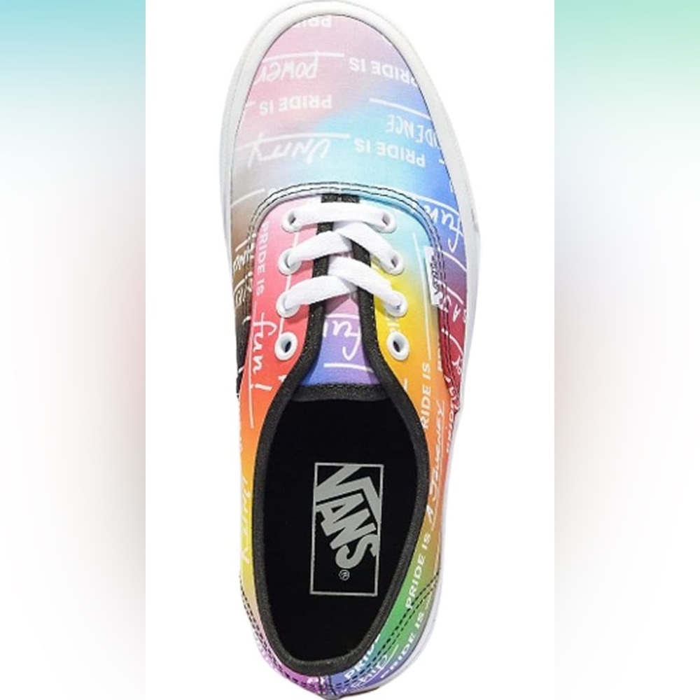NWT Vans unisex Pride Authentic tie dye sneakers. Size 5.5 - Picture 3 of 10